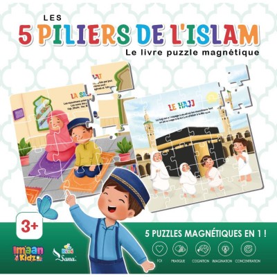 Les 5 Piliers de L'Islam le livre puzzle magnétique 3+